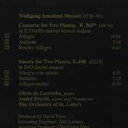 Mozart Concerto And Sonata For Two Pianos Alicia De Larrocha And André Previn