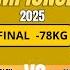 Final 78 Kg Anna Monta OLEK GER Vs Alice BELLANDI ITA World Championships 2025 Hungary