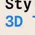 How To Create Stylized 3D Text Using The Path Tool In Spline