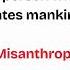 Word Of The Day Misanthrope Boost Your Vocabulary English Englisholympiad Shorts