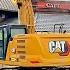 Complete Diner Demolition CAT Excavator In Action