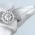 Solitaire En Platine Avec 0 50 Cts De Diamants Brillants D SI1 Taille 51