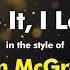 Tim McGraw I Like It I Love It Karaoke Version From Zoom Karaoke