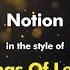 Kings Of Leon Notion Karaoke Version From Zoom Karaoke