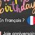 How To Say Happy Birthday In French