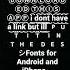 Fonts For Android And IPhone Www Fontskeyboard Com Share Now