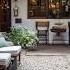 DIY Tiny House Courtyard Makeover Blend Farmhouse Mediterranean Patio Charm