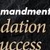 The Fifth Commandment A Foundation For Success