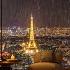 Cozy Bedroom Ambience Relaxing Piano Jazz Music On A Rainy Night In Paris City For Deep Sleep
