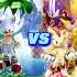 Hyper Sonic VS Super Shadow Super Silver Burning Blaze Sonic S Forms