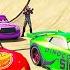 SPIDERMAN McQueen Friends CARS Mega LAKE Ramp Crane JUMP SUPERHERO HULK ZOMBIE Epic Race GTA V