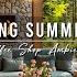 Peaceful Morning Cafe Ambience By The Lake Relaxing Summer Jazz Music For Stress Relief Work