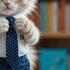 Tiny Cat S First Day At School Funny Cats Doing Human Things