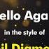 Neil Diamond Hello Again Karaoke Version From Zoom Karaoke