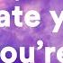Olly Murs I Hate You When You Re Drunk Lyrics