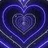 Neon Blue Led Lights Heart Tunnel Background Heart Background Disco TW Wallpaper 4k