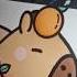 Cappy Coffee Handdrawn Drawing Cappy Capybara Orange Coffee Illustration Procreate