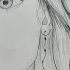 Beautiful Faced Girl Draw With A Pencil
