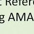 In Text Referencing Using AMA 11th