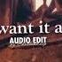 I Want It All Cameron Grey Audio Edit