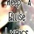 Can You Keep A Secret Ellise Lyrics