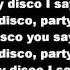 Disco Disco Part Party Lyrics