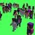 Green Screen Clips Awesome MineCraft Crowds Animated 3D