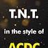 AC DC T N T Karaoke Version From Zoom Karaoke