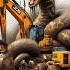 Bulldozer Wrap Giant PYTHON Excavator Digging Mud Shorts Ytshorts Buldozer