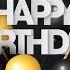 Gold And Black Birthday Theme With Balloons And Confetti Background Video Loops HD 3 Hours