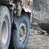 Belaz Emergency Braking Wheel Loader Suddenly Appears On The Haul Road