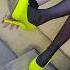 Victoria Devil In Black Stockings And Yellow Heels