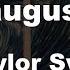 Karaoke August Taylor Swift No Guide Melody Instrumental