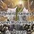 Different Names Of Prophet Muhammad ﷺ In Quran Shorts Islam Muhammadﷺ