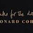 Leonard Cohen Moving On Lyrics