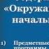 Бычков В И Содержание курса Окружающий мир в начальной школе