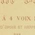 К Сен Санс Quam Dilecta Op 148 1915
