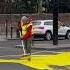 Protesters Paint Huge Ukraine Flag Outside Russian Embassy In London