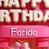 FARIDA Happy Birthday To You Happy Birthday Song FARIDA