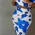 Two Piece Outfit Try On Haul Blue Floral Midi Skirt Crop Top