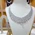 Omnia Elvina White Bridal Full Set With Cascading Teardrop And Floral Zircon Design
