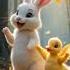 Rabbit And Duck Dance Party Adorable Animal Cartoon For Kids Funny Shortsfeed Shorts Cute