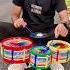 Jazz Drum Set Senior Musical Band Instruments With 3 Drums 1 Dish 1 Stool Sticks