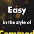 The Commodores Easy Karaoke Version From Zoom Karaoke