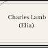 Charleslamb Essay Elia