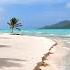 Tropical Island Walk Ocean Beach Nature Motu Tane Bora Bora French Polynesia 4K Travel