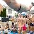 Olympic Trampoline At A Pool Party