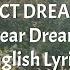 Dear Dream NCT DREAM English Lyrics