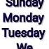 Days Of The Week 7 Days Of The Week In English Shorts Youtubeshorts Daysoftheweek