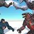 Gipsy Danger And Evolved Godzilla Fighting Side By Side Against Shimo And Mechagodzilla
